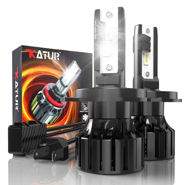 KATUR H4 LED Headlight Bulbs, 80W 16000LM 6000K Cool White