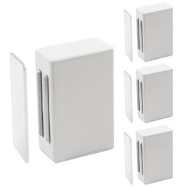 Litoexpe Magnetic Door Catch, Stainless Steel Adhesive Cabinet Magnet for Furniture Latch, No Drilling Magnetic Cabinet Door Latches for Closet Wardrobe Drawer (4 Pack, White, 1.57 Inch)