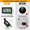 BSRESIN 2 PCS Rectangle Reptile Thermometer and Humidity Gauge for