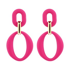 Rectangle Acrylic Earrings Square Geometric Statement Earrings Fashion Acrylic Oval Drop Earrings for Women Girls Funky Jewelry, Acrylic, Acrylic