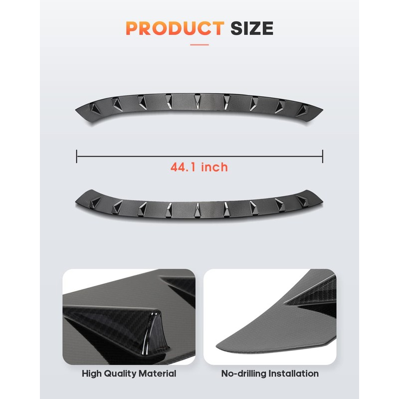 FINDAUTO ABS Rear Roof 9 Shark Fin Style Spoiler Wing
