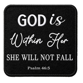 God is Within Her Psalm 46:5 Bible Verse Tactical Morale Patch for Hats Clothes Backpack