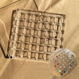 Nail Art Magnetic Cover Acrylic 36-Compartment Parts Display Box Stone (49737759) / 네일아트 마그네틱커버 아크릴 36칸 파츠 진열함 스톤 (49737759)