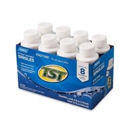 Camco TST Blue Enzyme Toilet Treatment - Formaldehyde Free - Breaks Down Waste And Tissue - Septic Tank Safe -Treats up to 8-40 Gallon Holding Tanks - (8) 4 oz Bottles (41501)