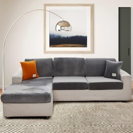 UPROZIL Sofa Cushion Covers,Universal Elastic Sofa Seat Cover,Non Slip Corner Sofa Cover,L Shape Sofa Cushion Cover,Couch Cushion Covers for Furniture Protection 150 x 190 cm