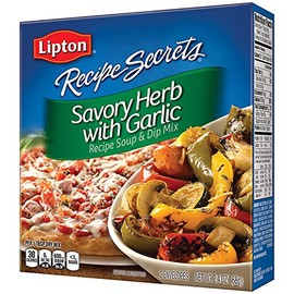 Lipton Recipe Secrets Recipe Soup & Dip Mix, Savory Herb with Garlic, 2 envelopes 2.4 oz, (Pack of 4)