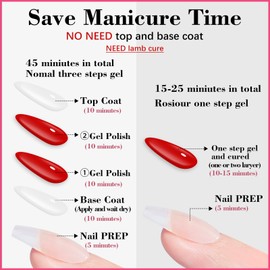 Rosiour Milky Pink Jelly Nude Gel Polish, 18 ML HEMA-Free One Step Gel Nail Polish 3-in-1, Sheer Pink Gel Polish for Women Girls Gift, Translucent Color Soak Off U V Gel Nail Manicure Salon DIY