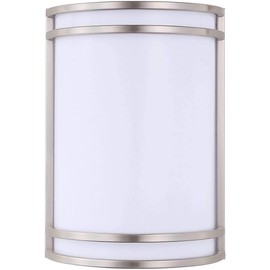 CLOUDY BAY LED 3 Color Wall Sconce, Wall Lighting,3000K/4000K/5000K Color Temperature Adjustable Wall Mount Light Fixture, 15W 120V Dimmable CRI 90+ LED Wall Light,Brushed Nickel