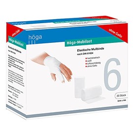 HÖGA MUBILAST Elastic Elastic Gauze Bandage 6 cm x 4 m, Pack of 20