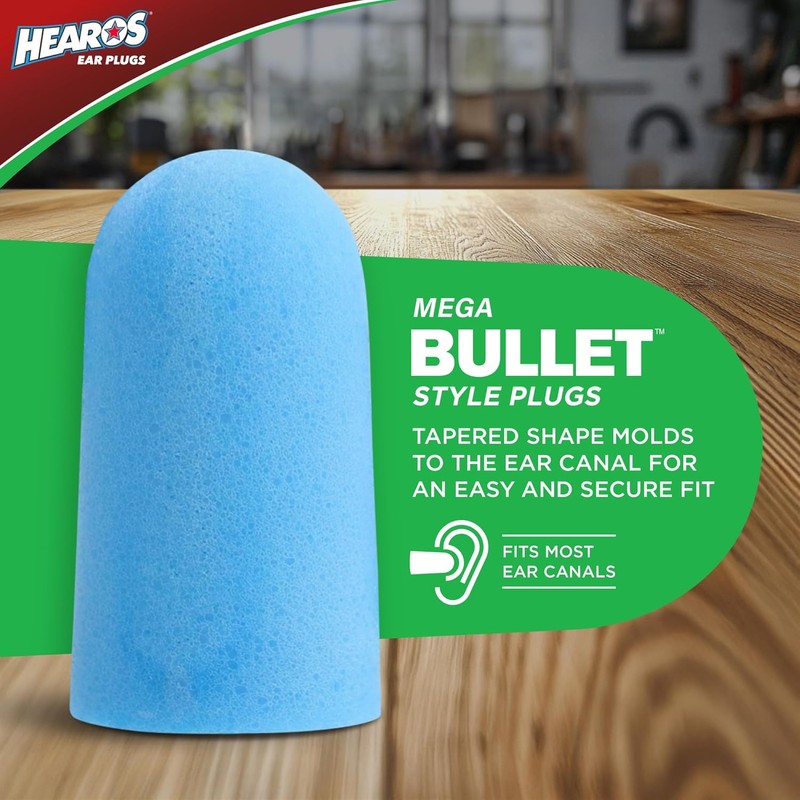 HEAROS Xtreme Protection Series Ear Plugs, Blue, 56 Pair
