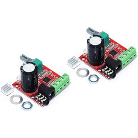 TECNOULAB PAM8610 12 V Mini Hi-Fi Stereo Audio Amplifier 2 x 10 W Dual Channel Class D Pack of 2