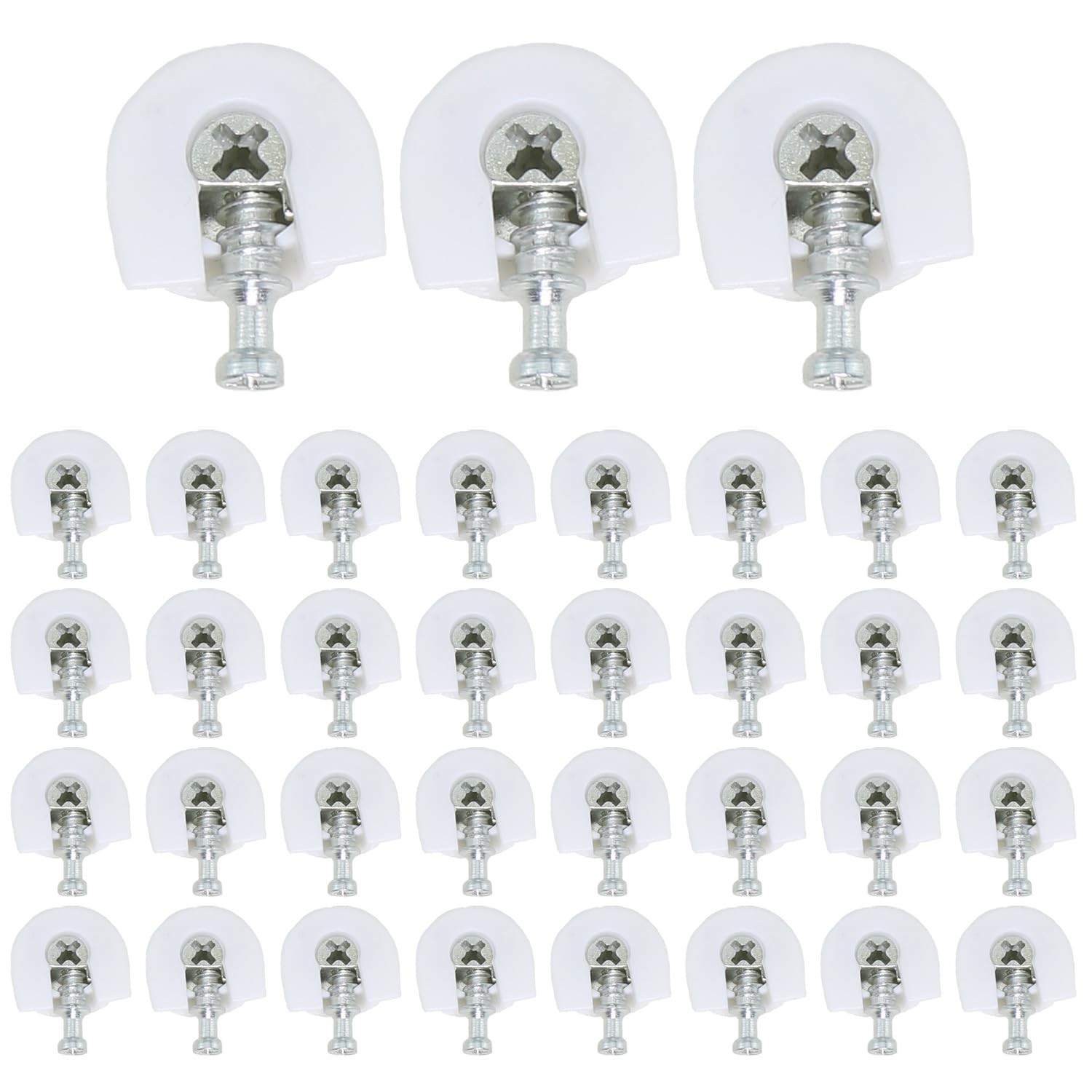 Bxian 35PCS 21x20x10mm White Shelf Support Bracket Threaded Cam Lock ...
