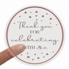 Thank You for Celebrating with Me Stickers - 100pcs 1.6-Inch