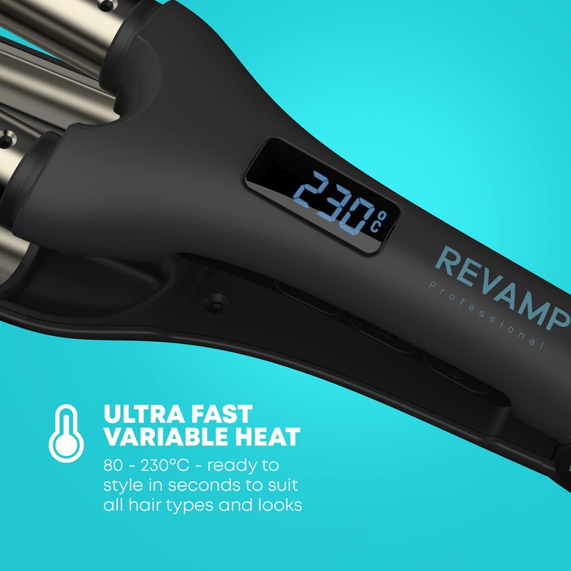 Revamp Progloss Wave Define Styler Professional, Ion Technology, Cylinder Enriched