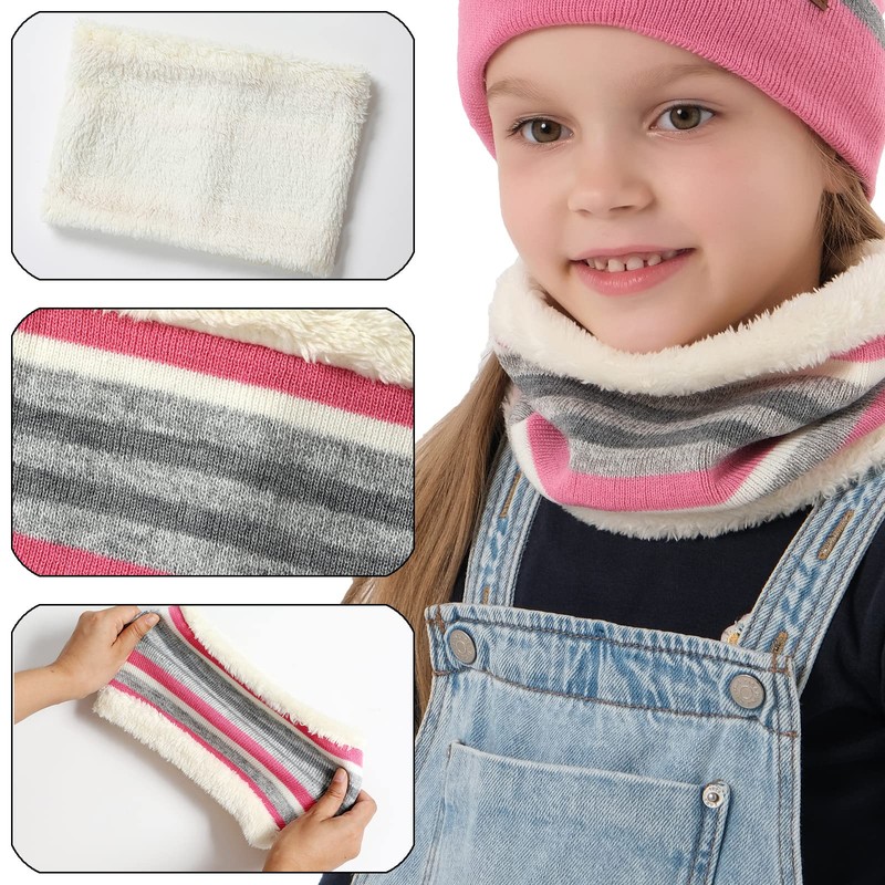 Neusky Hat, Scarf and Gloves Set of 3, Children's Pink