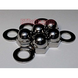 5 Pack 3/8" Acorn Cap Nuts and Washers Stainless Steel