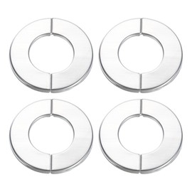 sourcing map Wall Split Flange, 4pcs 304 Stainless Steel Round Escutcheon Plate for 32mm Diameter Pipe