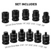 CASOMAN 3/8-inch Drive Pipe Plug Socekt Set, SAE, CR-MO, Tapered