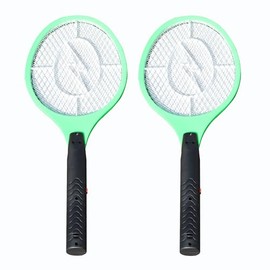 EEZ RV Products Electric Fly Swatter for Indoor/Outdoor, Handheld Bug Zapper, Portable Fly Zapper -(Pack of 2, Green)