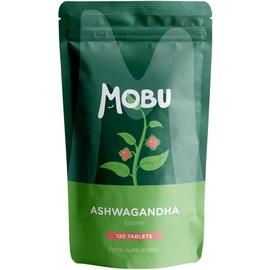 Ashwagandha 1000mg 120 Tablets | High Strength Ashwagandha Supplement | Ayurvedic | GMP Approved | Vegan | Letterbox Friendly | MOBU UK
