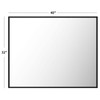 LOAAO 40"X32" Black Rectangle Bathroom Mirror Wall, Matte Black Aluminum