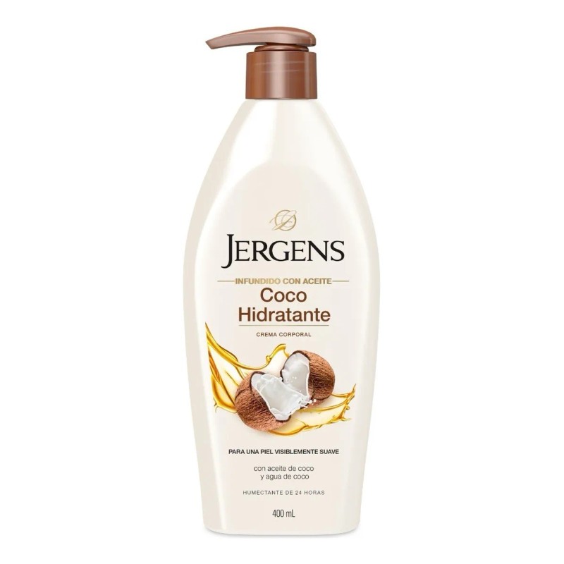 Jergens Crema Corporal Coco Hidratante Piel Suave 400ml