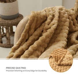 Good Nite Throw Blanket Fleece Sofa Throw Soft Flannel 150x200 cm Versatile Fluffy Blanket for Bed Sofas Couch and Offices Beige