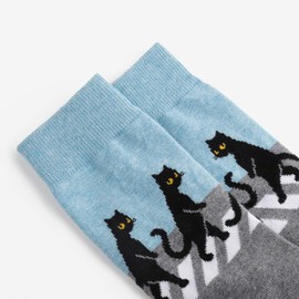 Dodo socks - Colourful Sneaker Funny Socks Made of Cotton, Funny Cool Crazy Designs with Motif, Unisex for Men and Women, Friends Birthday Gift, The Cats, 42 - 43