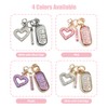 Erivis Bling Key Fob Cover with Heart Keychain for Jeep/Dodge/Chrysler