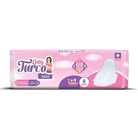 Lady Turco Long Thick Feminine Pad - Pack of 8, 78g