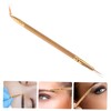 FOMIYES 2 Pcs Eyeliner Tool Kit Bamboo Synthetic Fiber Straight