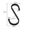 YFelomatric Aluminium S Hooks Pack of 12, Black, Suitable for