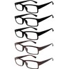 OWL 5 Pack Reading Glasses, UV Protected Spring Hinge Reading