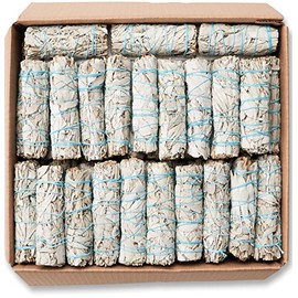 JL Local 20 White Sage Smudge Sticks 4-Inch Sustainably Grown, Intended for Personal Spiritual Growth, Stress Relief and Smudging ~ Smoke Cleansing ~ Wholesale/Bulk Sage