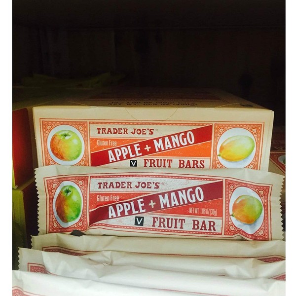 Trader Joe's Gluten Free Apple + Mango Fruit Bars (Pack of 12)