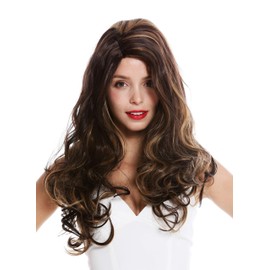 WIG ME UP - GFW2934-6+26 Women's Wig Very Long Middle Parting Curly Brown Blonde Highlights Highlighted