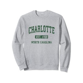 Charlotte North Carolina NC Vintage Athletic Sports Design Sweatshirt