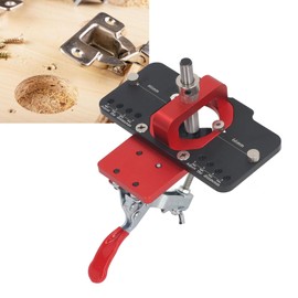 35mm Concealed Hinge Jig Kit, Hinge Drilling Hole Router Jig Hardware, Template Guide Woodworking Tools for Face Frame Cabinet Cupboard Door Hinges for Easy Bore Hinge Boring