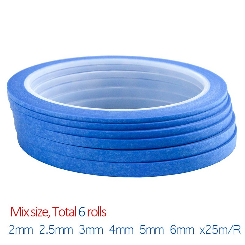 6Rolls Washi Masking Tape for DIY Nail Arts Drawing Pattern