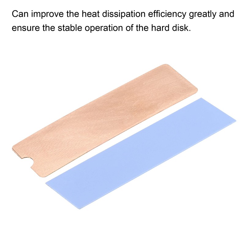 sourcing map Copper Heat Sink with Thermal Pad Rubber Ring