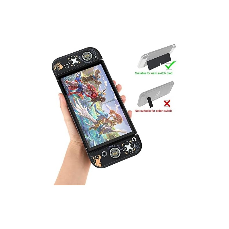 Dockable Protective Case Compatible with Switch OLED 2021, Hard Shell