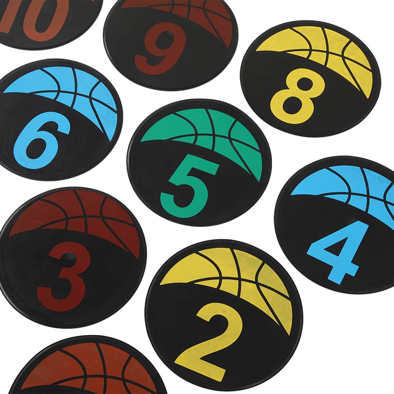 Flat Cones Spot Markers Numbered Floor Spot Markers Set Soccer
