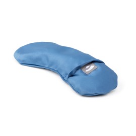 Bodhi Soft Eye Pillow with Lavender Linseed Filling | Eye Mask for Yoga, Relaxation & Meditation | Cover Made of Mako Satin or Silk | Wellness for Home (Mako Satin, Light Blue)