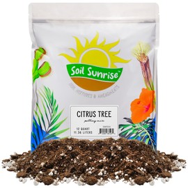 Soil Sunrise Citrus Tree Potting Soil Mix (12 Quarts) Special Blend for Indoor Oranges, Lemons, Limes and More