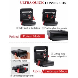 IFOOTAGE Camera L Bracket HV-01, Vertical/Horizontal Conversion Tripod Quick Release Plate, Compatible with DSLR Camera, Fluid Heads, Stabilizer, Tripod, Monopod