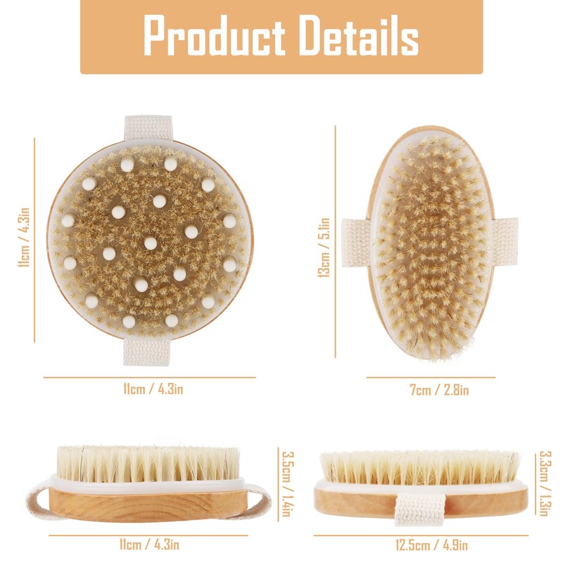AKONE Dry Brush Lymphatic Drainage Pack of 2, Wild Boar