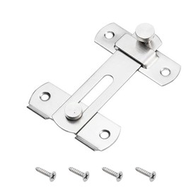 Door Latch, Stainless Steel, Door Lock Bolt Lock, Flip Latch Lock, 90 Degree Right Angle Door Lock Fastener, Cabinet, Sliding Door Window, Wooden Door, Turnable, Hardware, Sliding Door, Keys