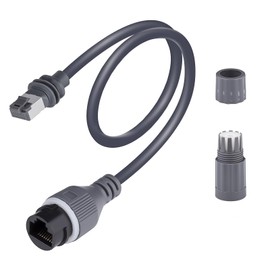 Steinwhale Ethernet Adapter for Starlink Standard/Gen 3 and Mini, Waterproof Barrel Jack, 24AWG CAT5E 1000Mbps Data Transfer, Outdoor Use, Cold & Heat Resistant, Easy Installation (Grey)