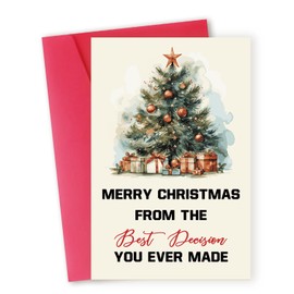 IDU Funny Christmas Card for Girlfriend Boyfriend,Romantic Christmas Cards for Wife Husband,Humorous Xmas Gifts For Men Women Him Her,Perfect Xmas Card for Couples Partners and Loved Ones