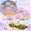 6 Packs Floral Butterfly Paper Lanterns Party Decorations, 12in Summer